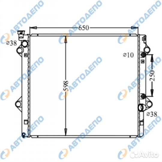 Радиатор охлаждения двигателя toyota, lexsus land cruiser prado 20022009 4 runner 2003 тота лесус ла