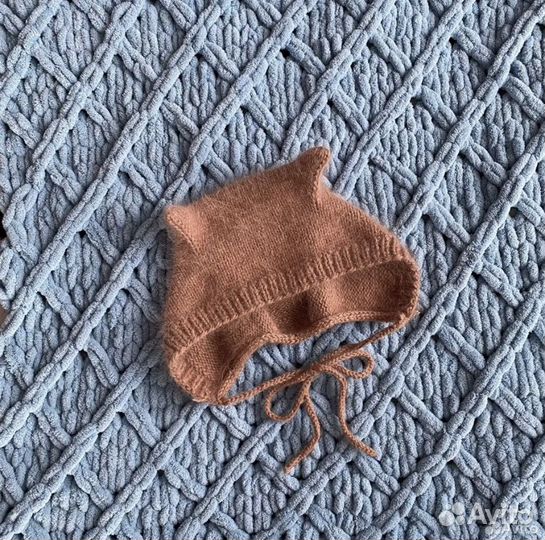 Шапка чепчик с ушками