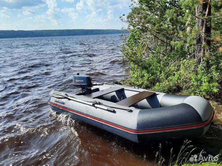 Лодка Hunterboat нднд + мотор 5л.с