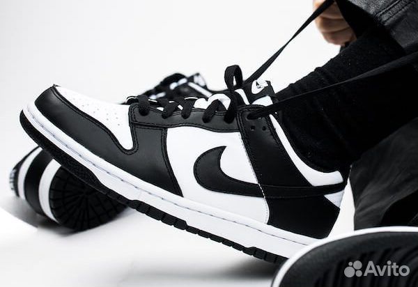 Кроссовки Nike Dunk Low GS Black White черные