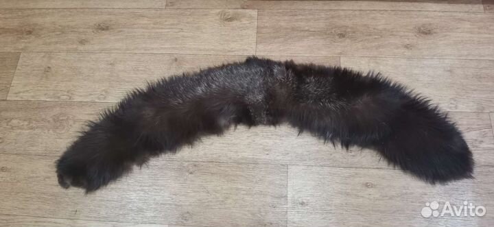 Меховой воротник горжетка из чернобурки