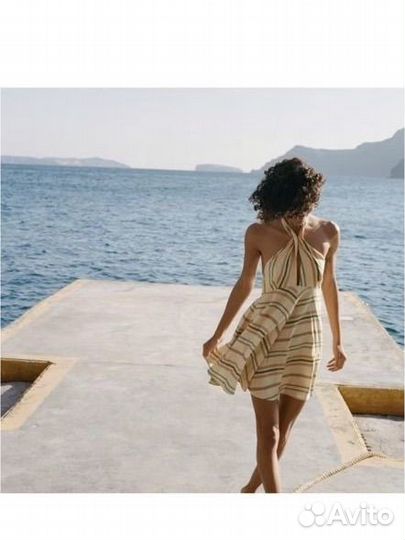 Льняное платье Zara, новое размер M