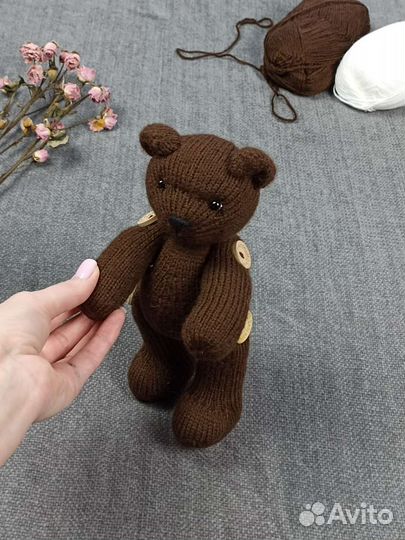 Мишка Миша вязаная игрушка