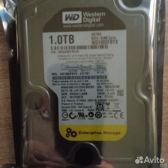 Жесткий диск western digital 1 TB SATA