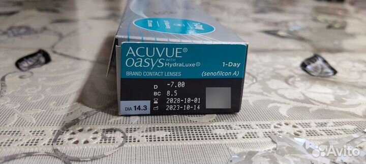 Линзы контактные acuvue oasys однодневные