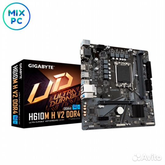 Материнская плата LGA1700 Gigabyte H610M H V2 DDR4
