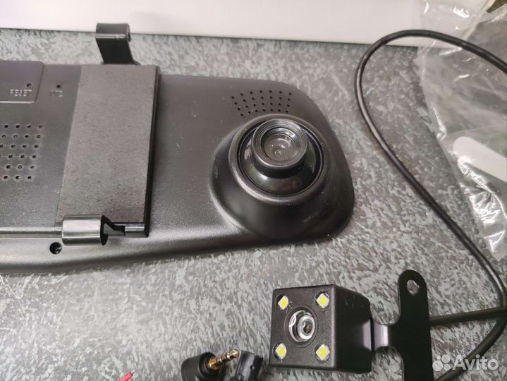 Видеорегистратор зеркало hd 1080 с 2мя камерами