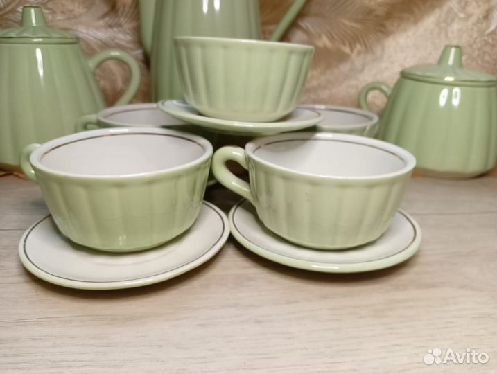 Сервиз чайный кофейный новый 14 предметов ГДР