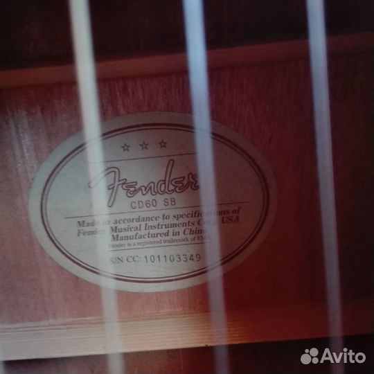 Акустическая гитара Fender cd 60