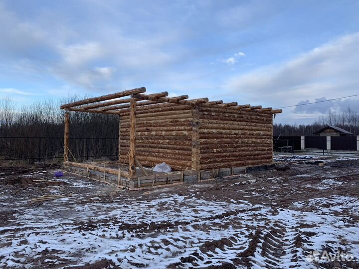 Сруб бани бод усадку 6*6+3