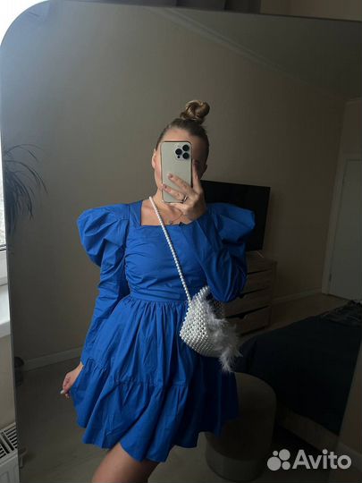 Платье женское синее 42-44