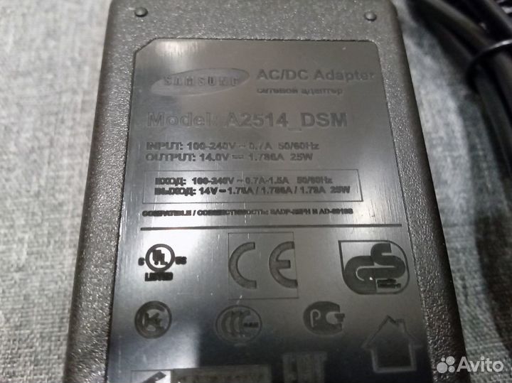 Блок питания 25.0W 14.0V 1.79A: Samsung S27F354Fhi
