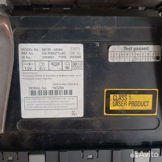 Штатная магнитола на toyota avensis