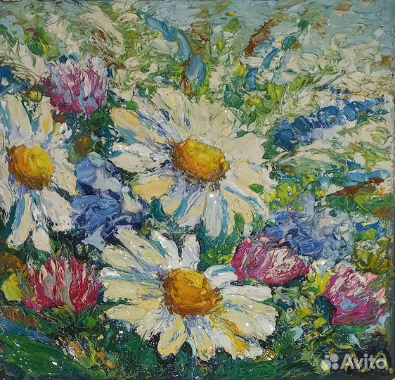 Картина маслом на холсте цветы
