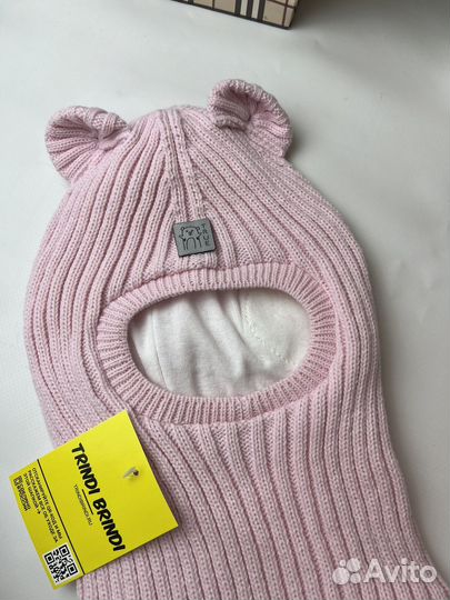 Шапка шлем детская зимняя для девочек