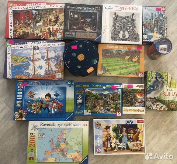 Пазлы Ravensburger, Djeco, Schmidt, Mideer, Trefl