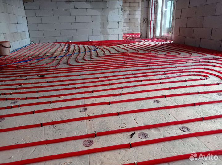 Монтаж теплого пола и отопления, водоснабжения