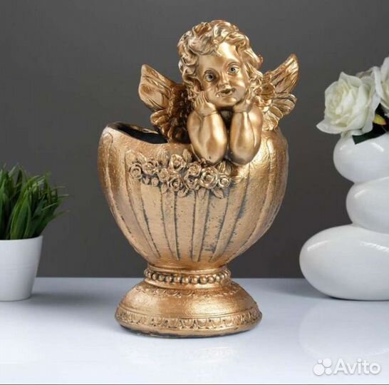 Ангел с кашпо, для цветов разные