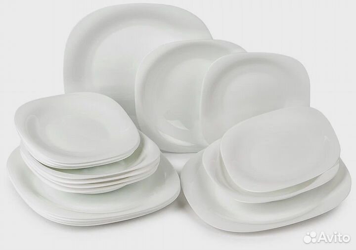 Столовый сервиз Аркопал/Люминарк (белые тарелки)