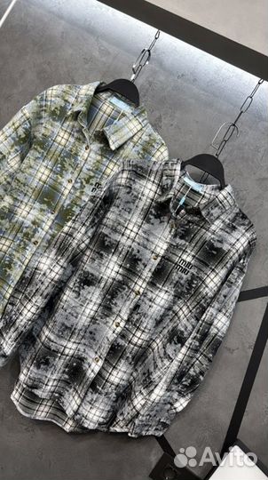 Брендовая рубашка в клетку (размер 42-48)
