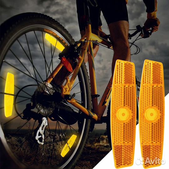 Катафоты (светоотражатели) на спицы велосипеда