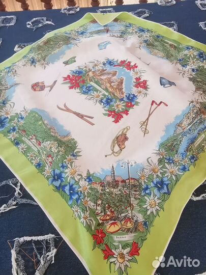 Эдельвейс Горянка шёлковый ацетат платок