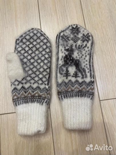 Варежки с ангоркой