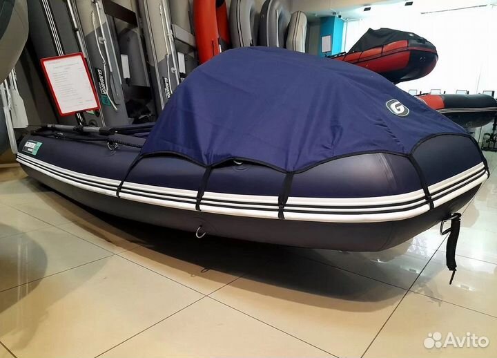 Лодка пвх Gladiator E350 PRO темно-синий