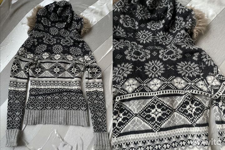 Теплый шерстяной зимний свитер с оленями (разные)