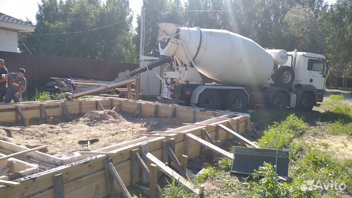 Доставка бетона для фундамента, раствор, абн