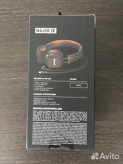 Наушники Marshall Major 4 оригинальное звучание