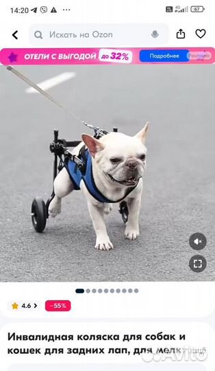 Инвалидная коляска для собак новая