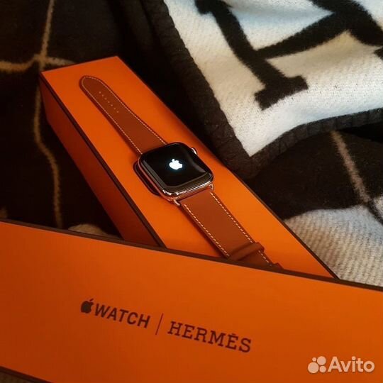 Кожаный ремешок Apple Watch (Hermes)