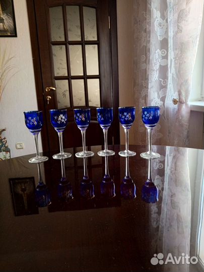 Рюмки новые Богемия 6 штук