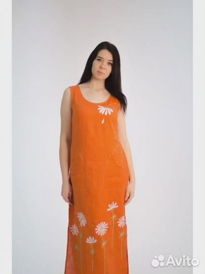 Продам новое льняное платье