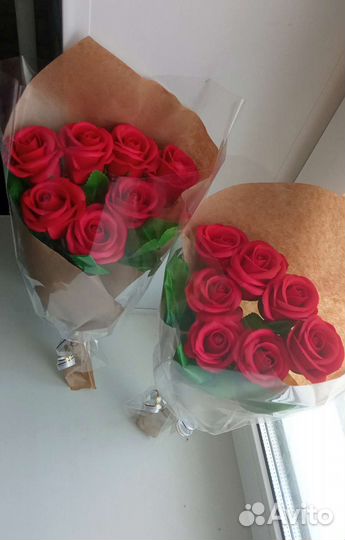 Букеты из мыла. Розы из мыла. Мыльные розы