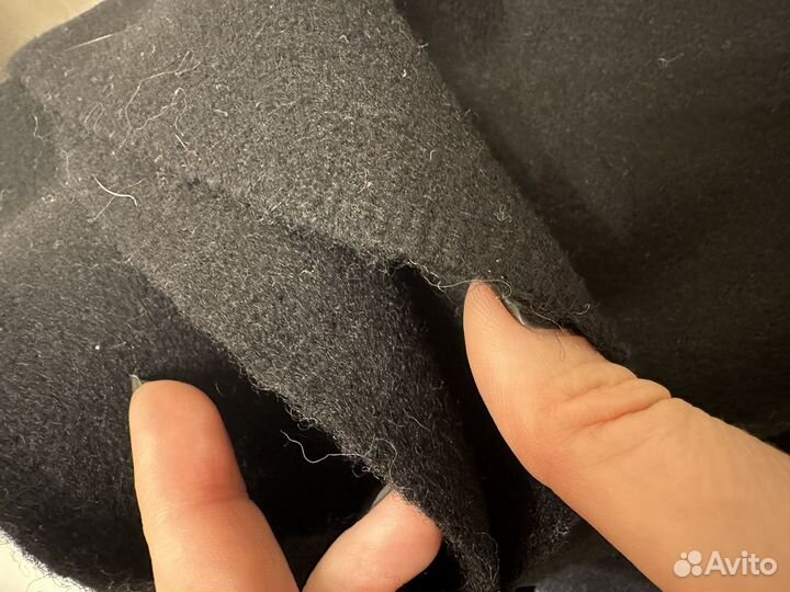 Ткань черная шерстяная СССР отрез