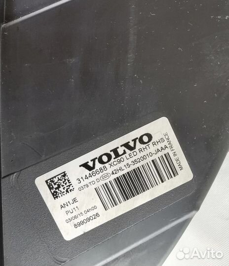 Фара Volvo xc90 II Full Led правая