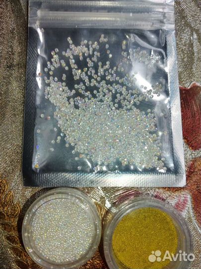 Блёстки, втирка, наклейки