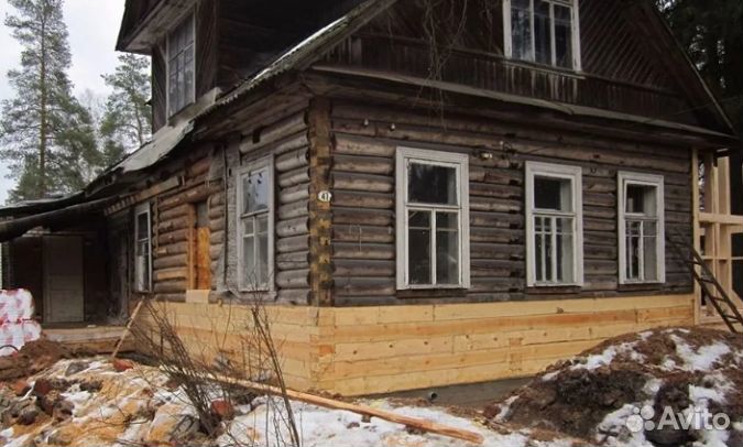 Замена венцов, лаг, подъем дома Ремонт пола