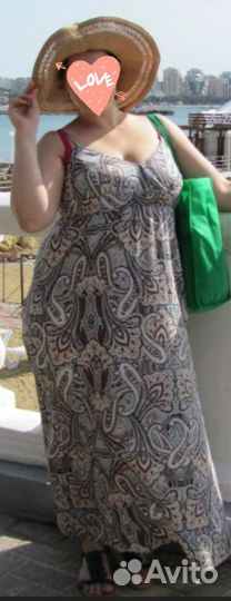 Летний сарафан Oodji и шляпа Sela