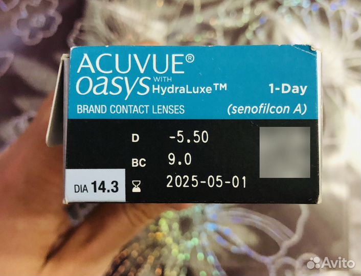 Линзы acuvue oasys 5,5 однодневные