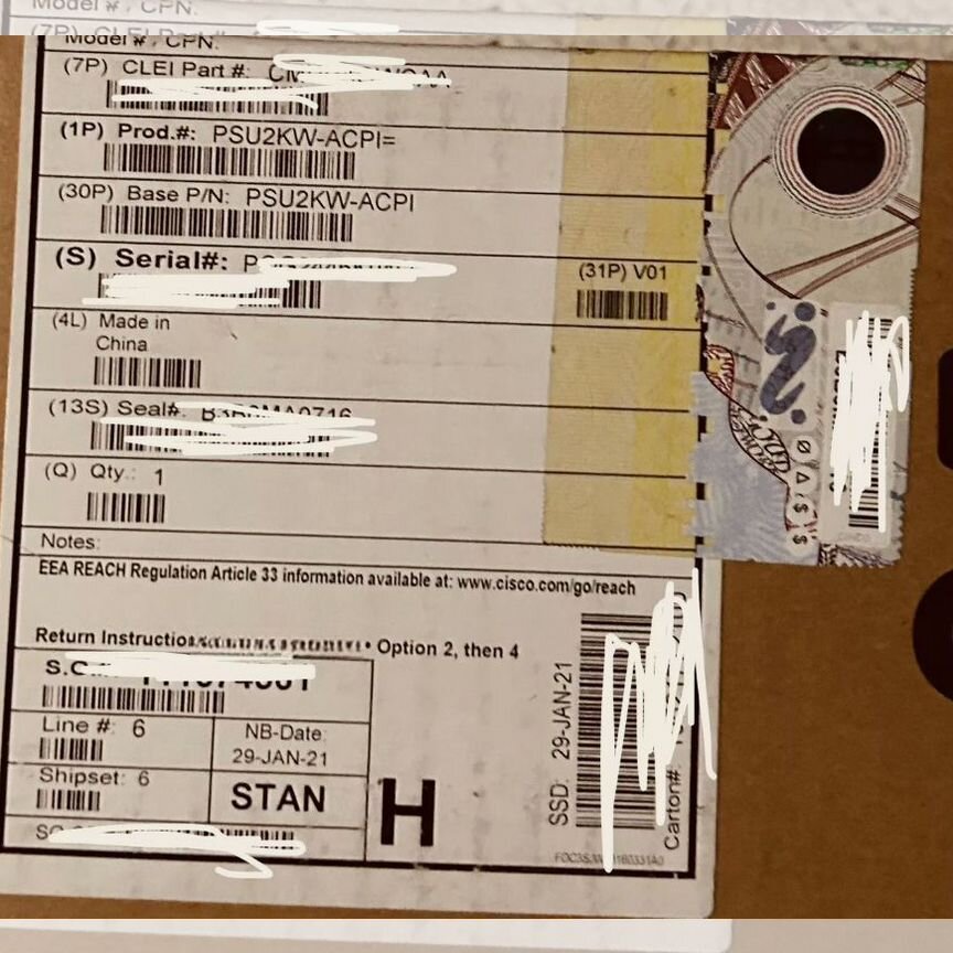 [PSU2KW-ACPI] Блок Питания Cisco New Psu2kw-Acpi