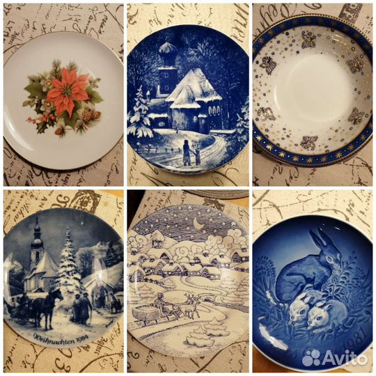 Коллекционные рождественские тарелки