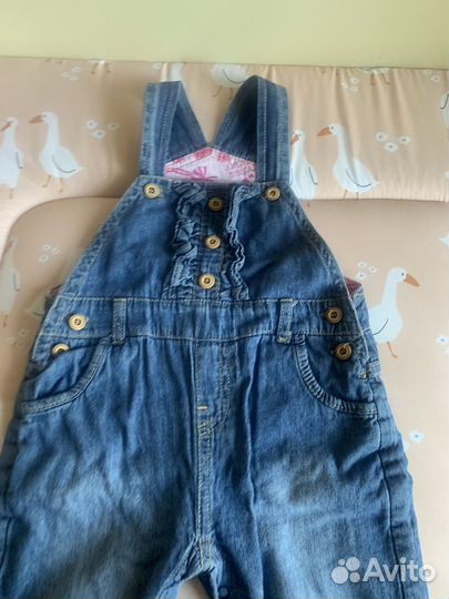 Джинсовый комбинезон для девочки 9-12