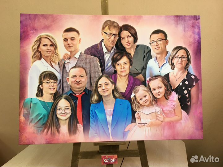 Картина по фото портрет в стиле печать на холсте