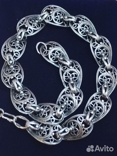 Серебряный Браслет Тонкая Работа Очень Красивый