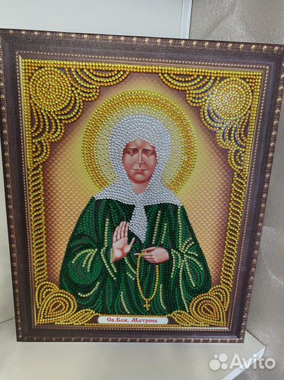 Икона Матрона московская алмазная мозаика