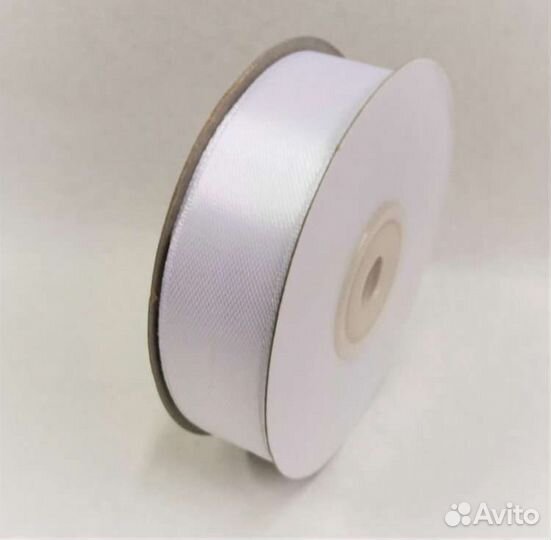 Лента атласная ширина 25мм белая