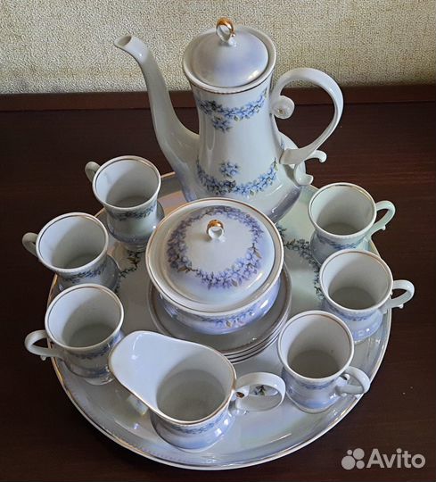 Кофейный фарфоровый сервиз Коростень